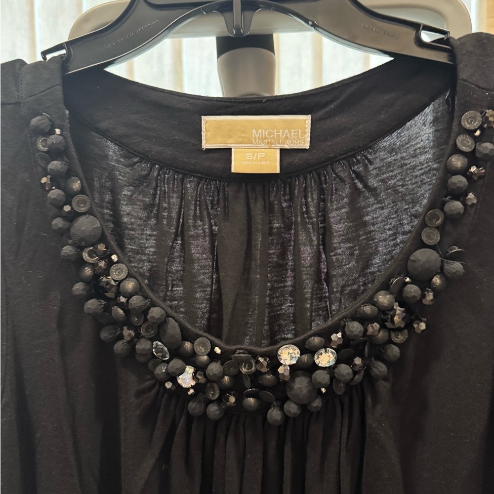 Michael Kors Shimmering Black Top